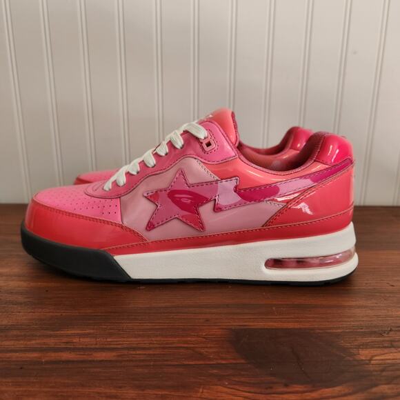 BRAND NEW - DISCONTINUED- A Bathing Ape Bape Road Sta patent leather pink (AA15) - Picture 8 of 12